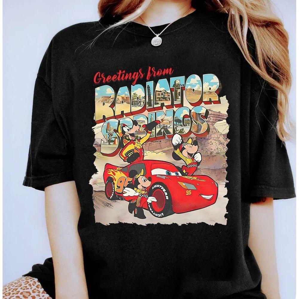 Retro Disney Pixar Cars Movie Vuitino Shirt